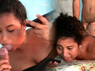 Cheating Bitch Fucking Her Lover While Talking to Her Husband