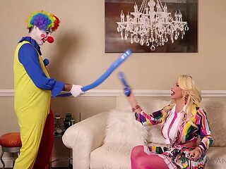 Blonde Brittany Andrews Sucks And Rides Clown Marcus London'_s Cock!
