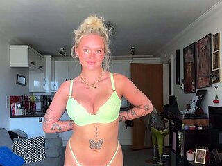 NUDE   Micro Bikini Try-on Haul with British teen