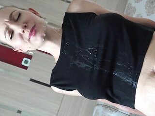 College Uniform Babe Angel The Dreamgirl Gets Facial Spray Blowjob POV