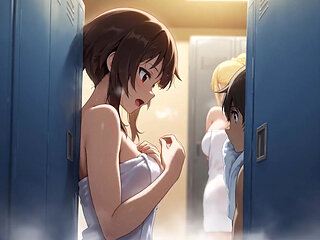 Kazuma Fucks Megumin and Darkness in Konosuba Ai