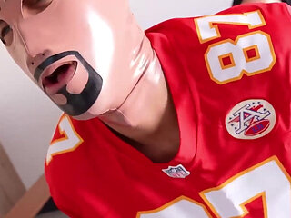 Xxl Strapon Dominates Chiefs Tight-end Into a Pussy Licker