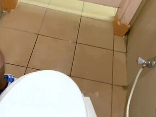 Caught Cruising in Bathroom Smooth Bottom Ab Coxx - Risky