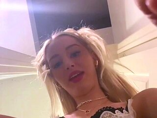 Curly Blonde Teen Records Solo Dildo Masturbation More at