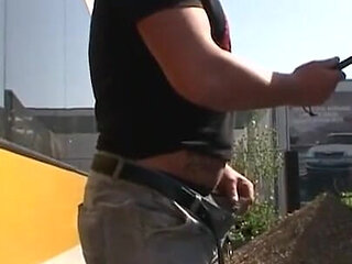 Humiliating blowjob in the street