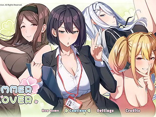 Summer Clover [ HAREM HENTAI GAME ] Ep.4 CAUGHT my BOSS masturbating to my GIANT COCK !