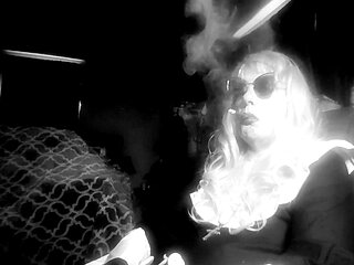 MATURE NUN LOVES TO JERK IT WHILE SMOKING VS120s AT HER COMPUTER DESK CD SISSY TG