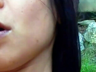 Kinky stepsister Shyla having first lesbian outdoor fuck