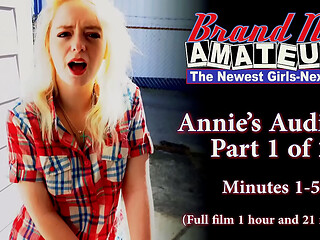 Busty Blonde Coed Annie Archer Sloppy BJ Dildo Toy Play Passion!