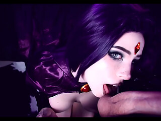 Teen Titans. Raven Gets Cumshot from Pussy to Mouth - MolIyredwolf