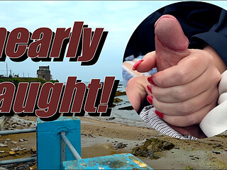 Started on a Bench, Ended at the Pier - No Regrets - Super Risky Sloppy Handjob