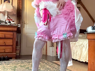 Dressed in a little babydoll dress for a day