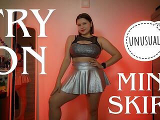 Curvy Mini Skirt Haul - Shiny Silver, Sparkly Tinsel, Transparent Blue and Fluffy Tutu