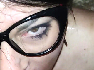 Busty and Horny German Lady Gets Her Face Sprayed