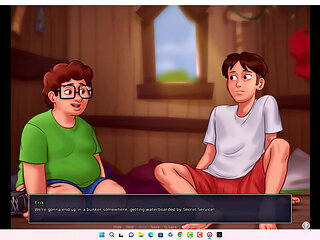 Summertime saga - Johannes and Erik watched Iwanka, Iwanka gave Johannes a blow job on camera