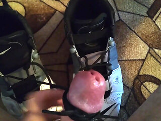 Nike Uptempo Sneakers Tie to My Cock