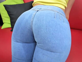 OMG Amazing New Big Ass Bubble Butt Wide Hips PAWG in Town!! Super Tight Jeans Jiggly Glory!