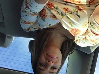 Skinny amateur sucks cock and fingers herself in pov scene