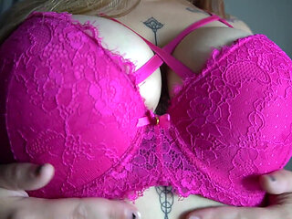 Slow striptease pillow cum ass POV