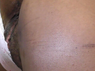 Interracial doggyfuck and amateur creampie