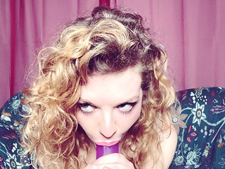 Deepthroating My Dildo in My Satin Nightie