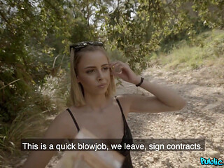 Agent - Cute Blonde Lya Missy Getsfucked in the Forest and Cum All Over Her Glasses
