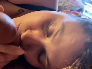 ShesNew Amateur brunette girlfriend POV blowjob handjob