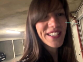 I followed my fan Antoine to the public parking lot so he could fuck me wildly