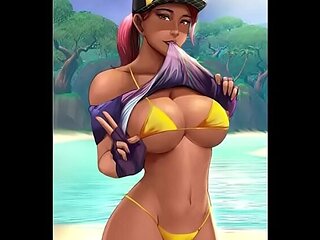 Hot Fortnite Babes Fucking - Anal, Blowjob & Threesome Compilation