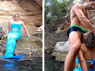Mermaid Slut Seduces Me to Suck My Dick while I was Sailing with Friends