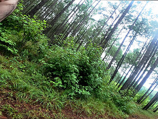 Naked hike and masturbation on a secluded hiking trail