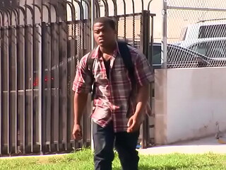 Muscular Hunk Thumps Twink For Some Black On Black Gay Action