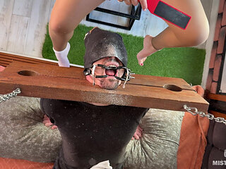 Foot Dust Feast Pedicure Scrapings Straight Into Slave's Mouth