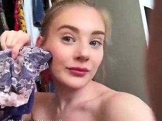 Curly Blonde Teen Records Solo Dildo Masturbation More at