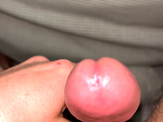 Playing with dick in bed