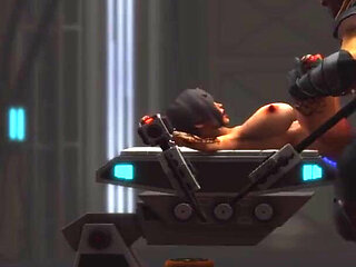 Sci-fi hardcore and a sexy cuffed hottie in the lab