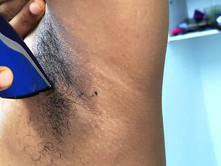 Hot Cutting My Pussy Hairy And Armpit Hair