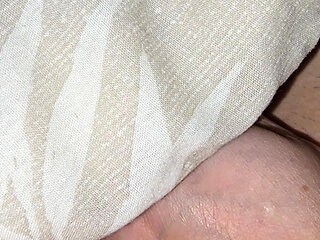 Step mom hand slip under blanket and handjob step son dick in erection