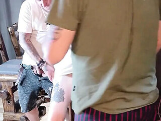Sparowdox and Bigjoefuckalott Threesome with Teen Brunette Tattooed Babe Doggy Style HD