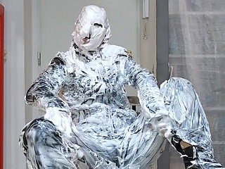 Human Cake Chocolate and Cream Leather Mess