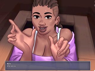 Teacher student hentai, her big tits, ebony teacher