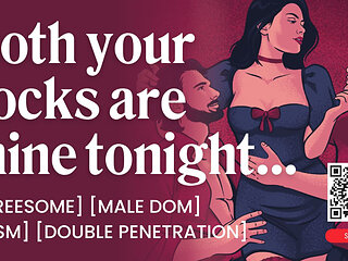 ASMR Audio Porn: MMF Threesome with BDSM, Double Penetration & Cock Sharing - Erotic Audio for Women