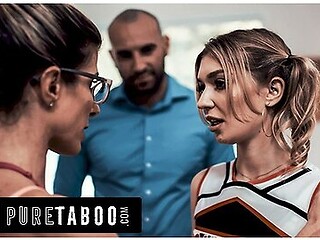 Coach Milf Cory Chase Invites Petite Cheerleader Lookalike Over To Please Pervert Husband