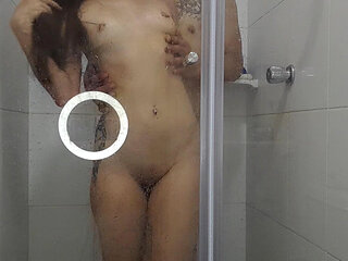 I like to do it in the bathroom really hard