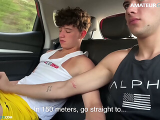 My Best Friend Gave Me a Brutal Blowjob in the Uber Right in Front of the Driver!
