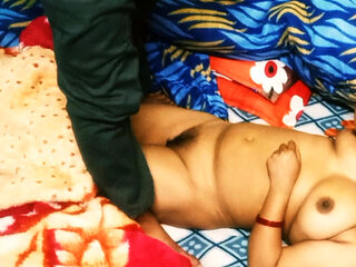 Village aunty having romance with her husband.