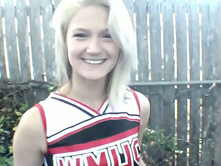 Southern Blonde Girls Blowjob in Miami Backyard - Asian and White Teens with BBC