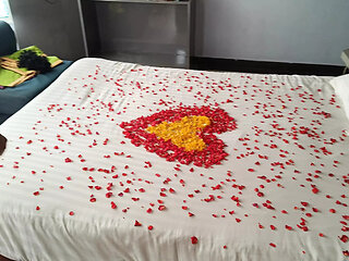 Tamil new married couples honeymoon celebration in private hotel