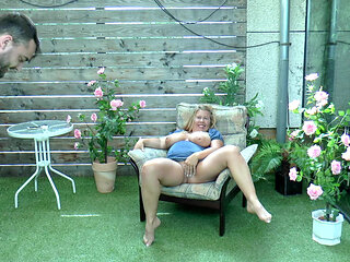 Blonde BBW Outdoor Titfuck and Ass Riding Frenzy