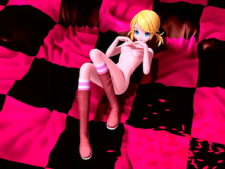 Kagamine Rin Naked Dance - World is Mine Project Diva Mod by Nutsuki Suu